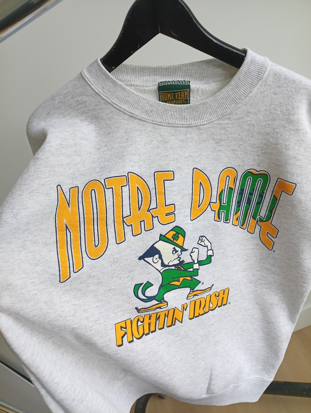 90s Notre Dame Fighting Irish Sweatshirt Nutmeg Made in USA Large AS-IS
